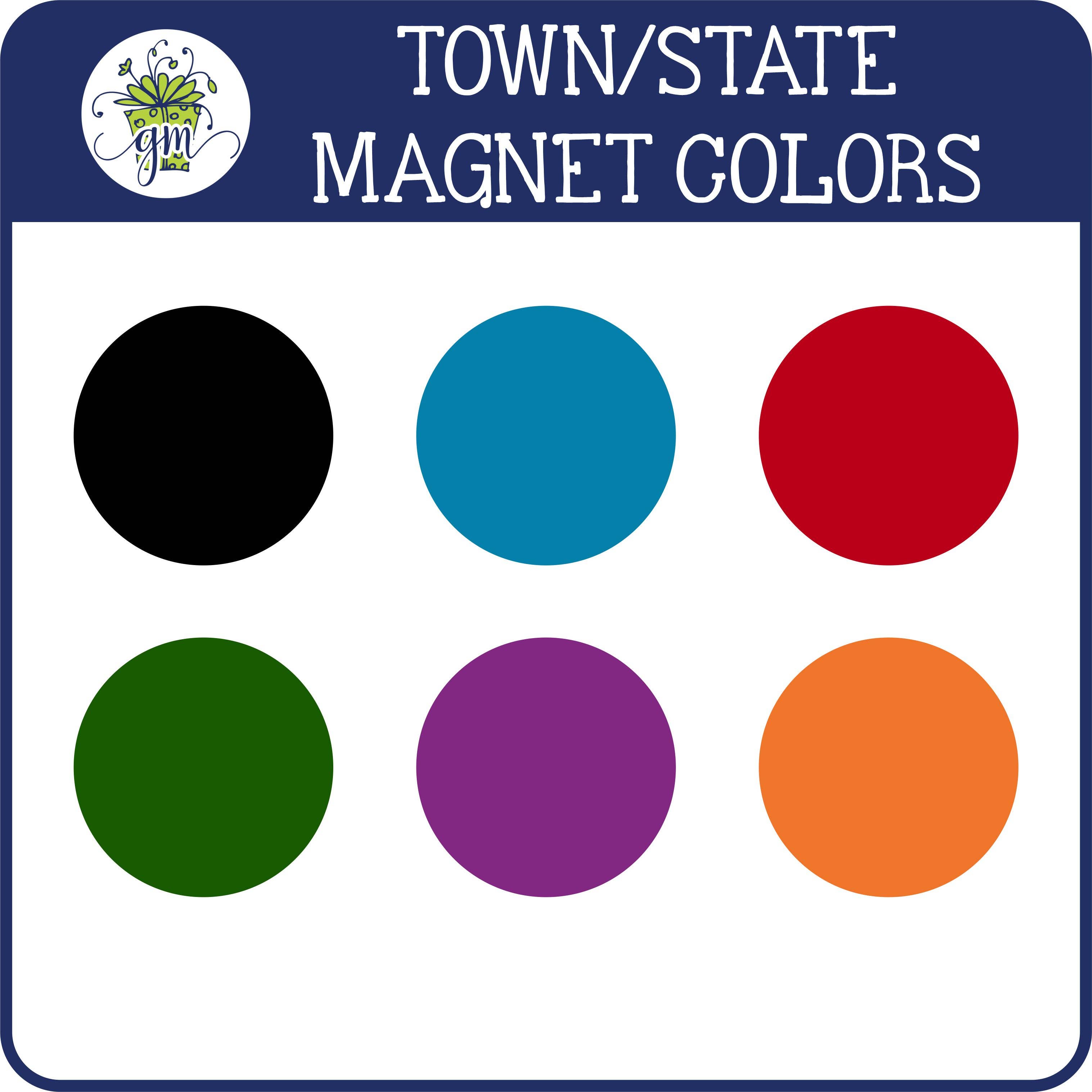 Giftable Memories - Vente Aimants - Aimant personnalisé État/Ville | tous les 50 États1