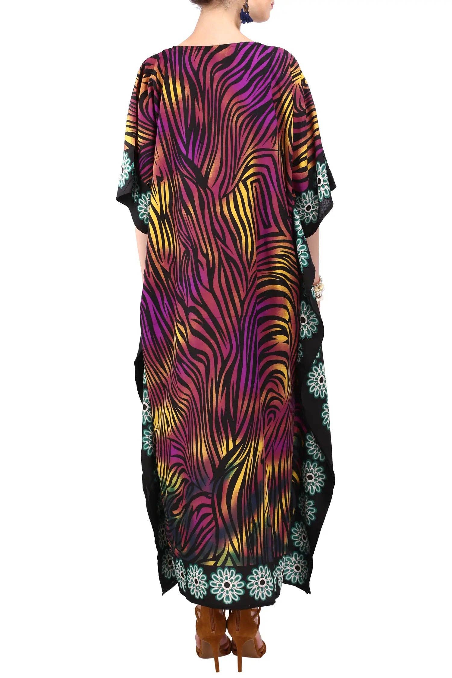 Miss Lavish London - Wholesale Kaftan - Women's - Women Long Kaftan Summer Caftan Dress, 2 Colors S-3XL, 6016