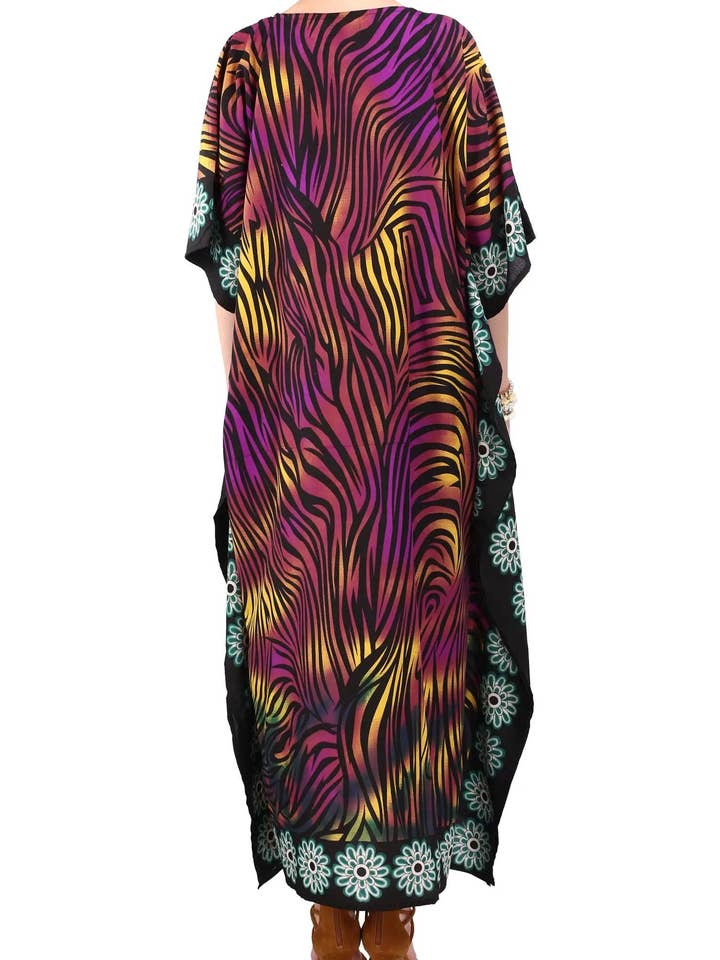 Miss Lavish London - Wholesale Kaftan - Women's - Women Long Kaftan Summer Caftan Dress, 2 Colors S-3XL, 6016