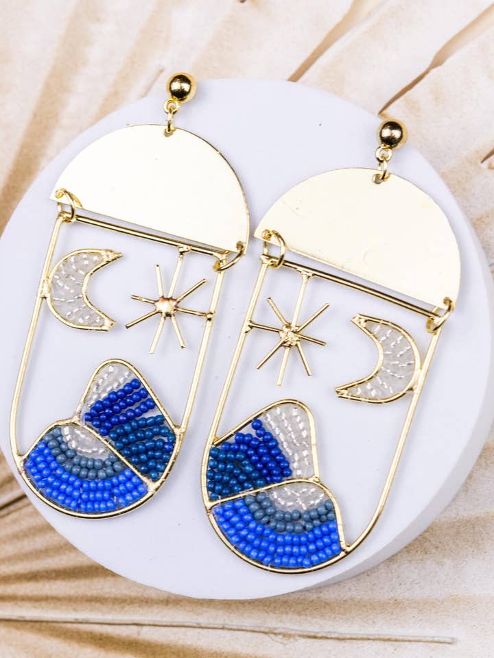 Moon & Mountain Earrings for wholesale by Mountain Maiden Co.
