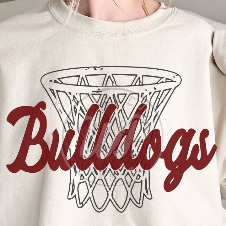 PALLACANESTRO BULLDOGS per la vendita all'ingrosso da parte di Tucker with a Tee