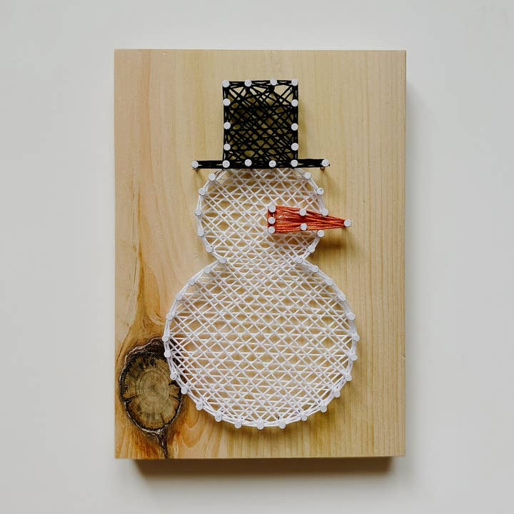 Knot Really Art - Vente Kit de bricolage - Kit d'art à cordes Snowman0