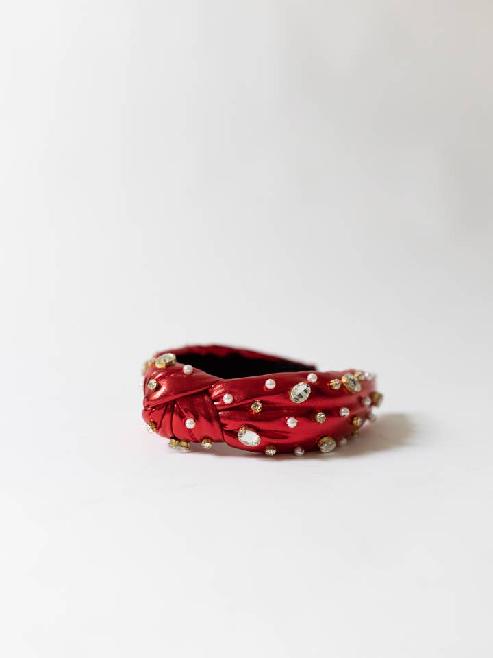 Red Game Day Knotted Headband for wholesale by Honeybee’s