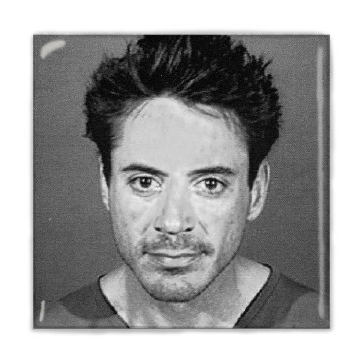Lucky Mfg. Co. - Vente Aimants - Robert Downey Junior Aimant Mugshot 2x20