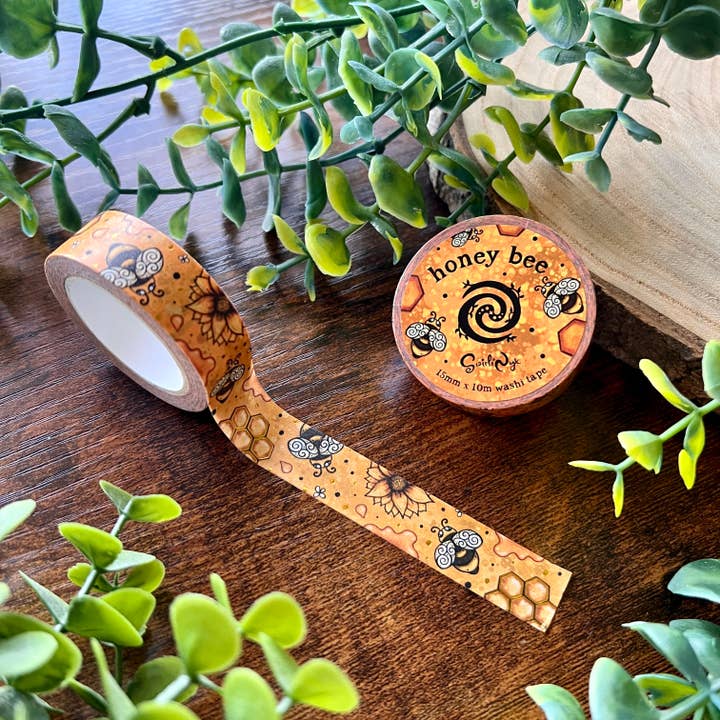Honey Bee Foil Washi Tape for wholesale by SwirliNyx