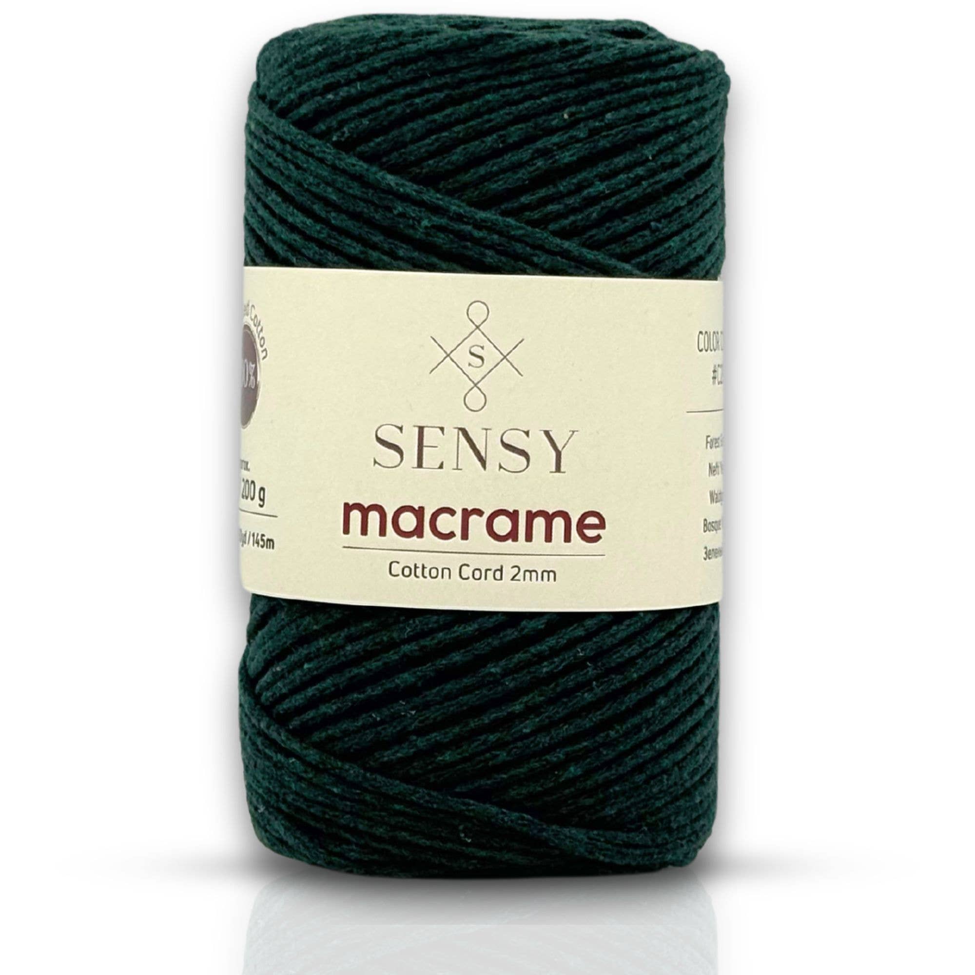 Sensy - Wholesale Yarn - Sensy Premium 2mm - 160 yards 100% Recycled Cotton Macrame Cord6