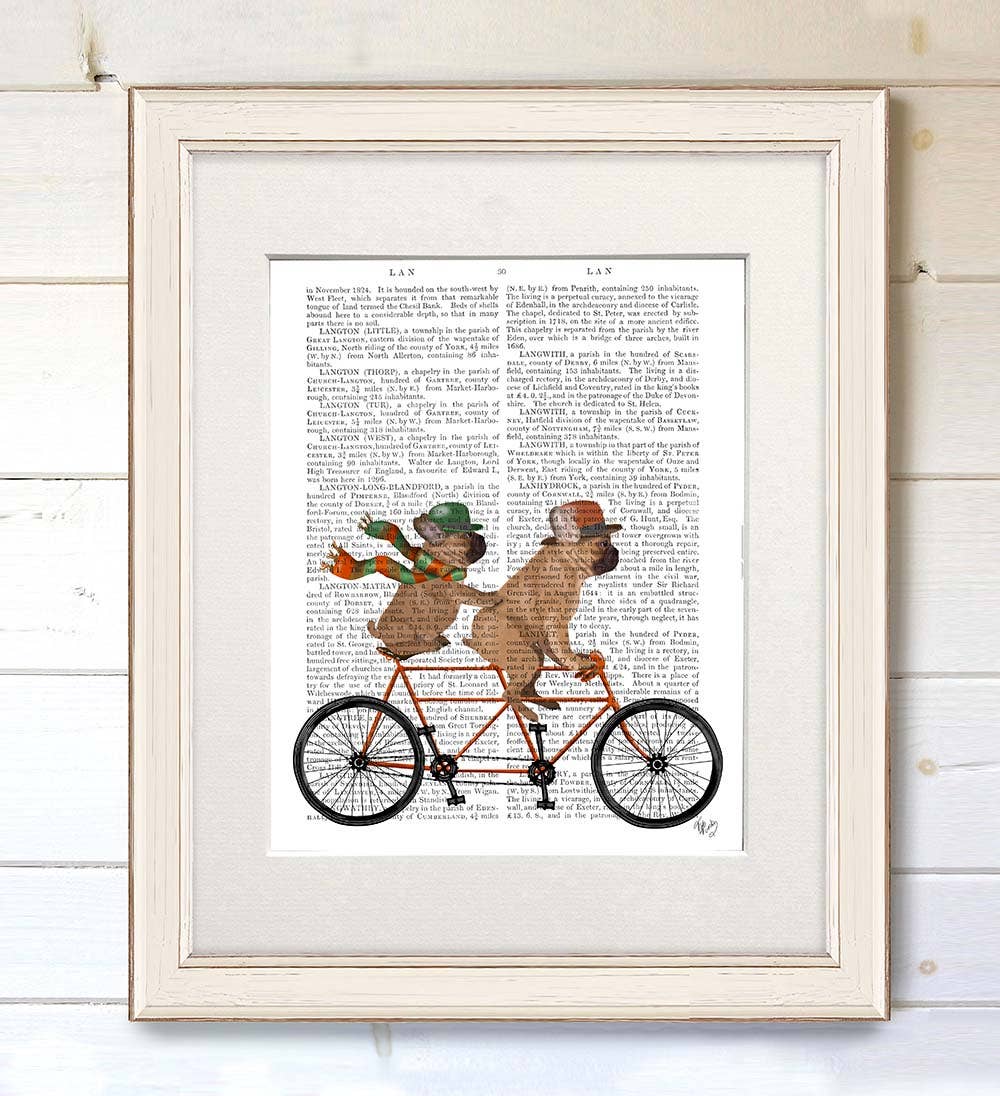 FabFunky Ltd - Wholesale Art Print - French Bulldog Tandem, Dog Book Print / Art Print / Wall Art1