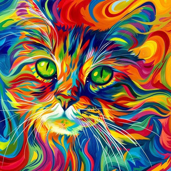 Regnbågssnurrekatt för wholesale av Paint with Number