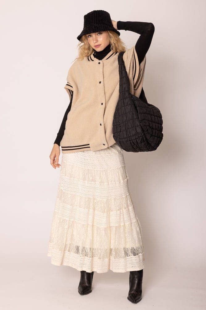 MiMi Wholesale - Wholesale Outerwear Vest - Women's - QCV420019 College Colors Sherpa Varsity Vest18