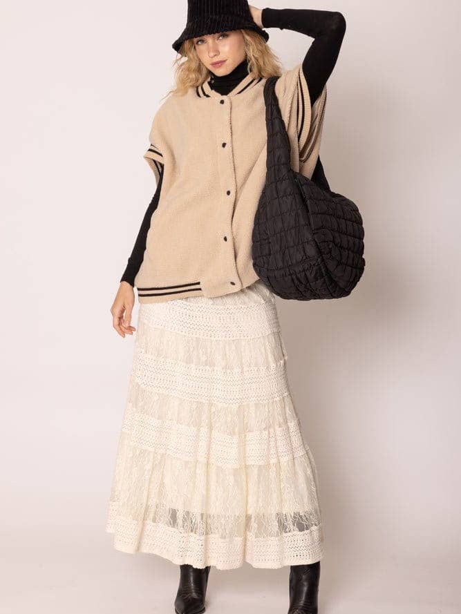 MiMi Wholesale - Wholesale Outerwear Vest - Women's - QCV420019 College Colors Sherpa Varsity Vest18