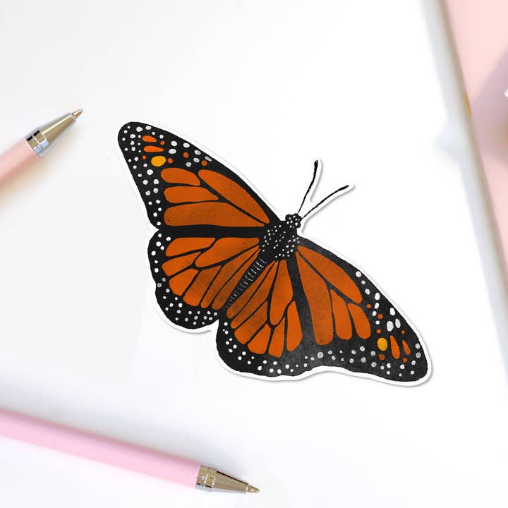 Monarch Butterfly Sticker for wholesale by inkpaperfable