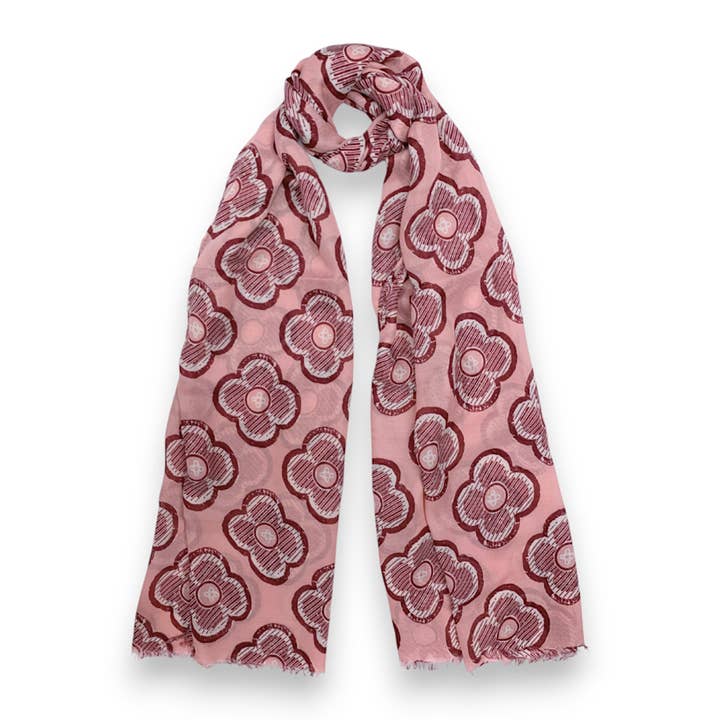Cachecol com Estampa de Trevo Grande por atacado de Lili Scarves (US Duty Free)