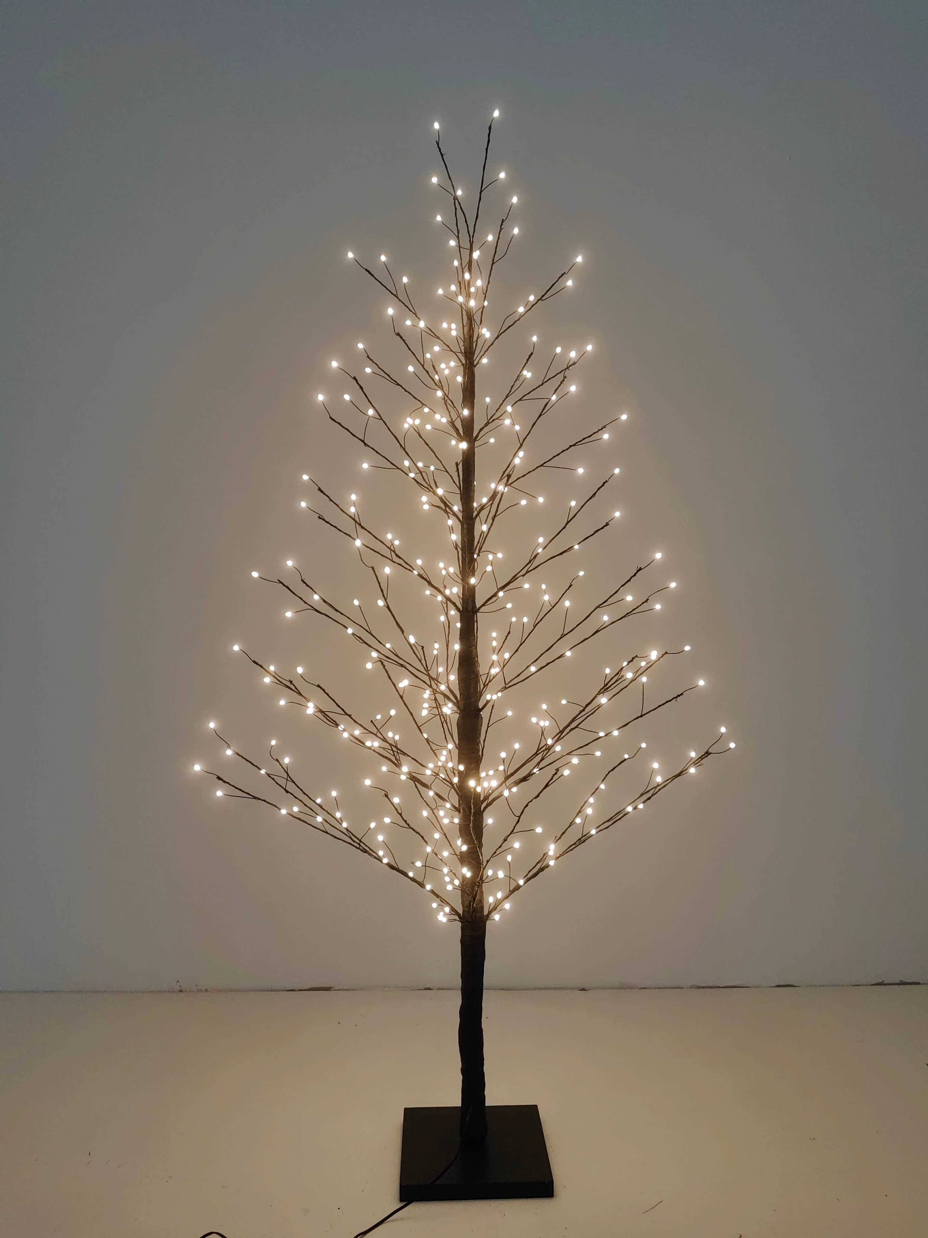 Hi-Line Gift Ltd. - Wholesale Christmas Decoration - 47in Black Birch Tree with 349 LED Lights Indoor Use Only0