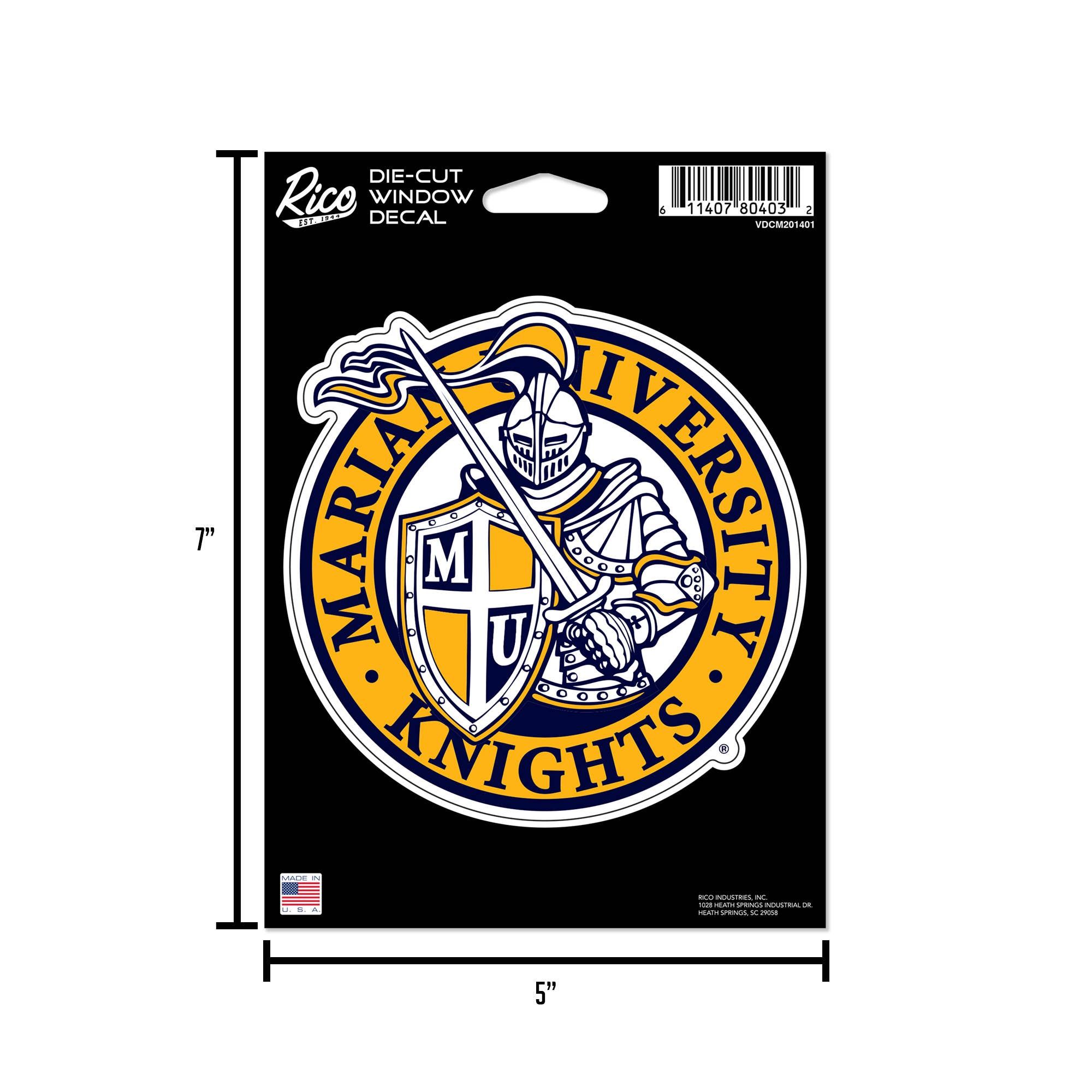 Rico Industries - Wholesale Car Decorative Charm - Unisex - NCAA  Marian Knights  Medium Die Cut Decal5