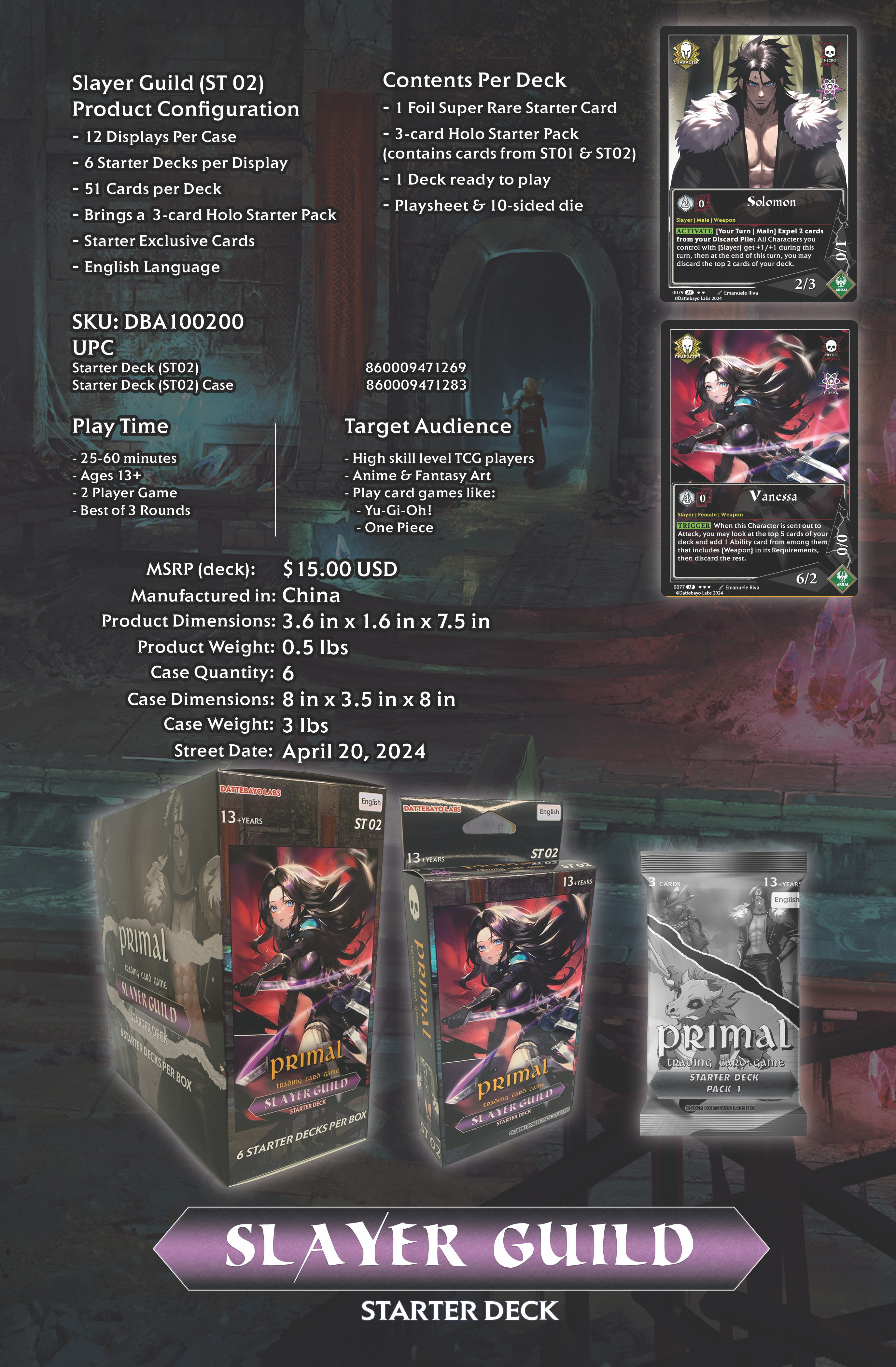 QMDirect - Wholesale Card Game - Primal TCG: Slayer Guild Starter Deck (ST02)4