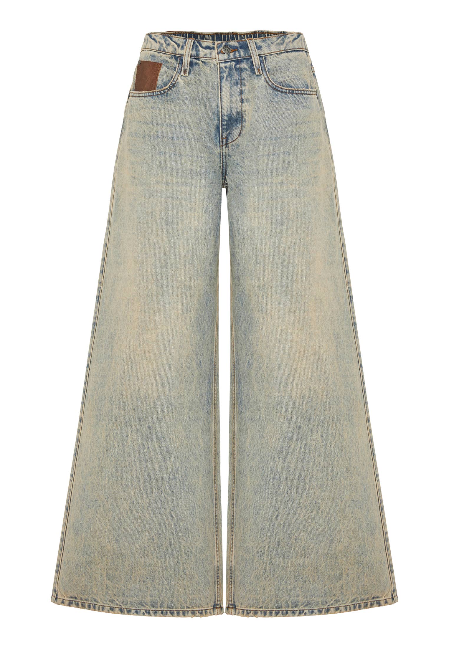 LT BLÅ Damjeans med vida ben [FBL012-176-02] för wholesale på Faire1