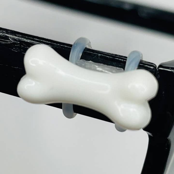 White Dog Bone Resin EyeDeco for wholesale by Cork and Charm