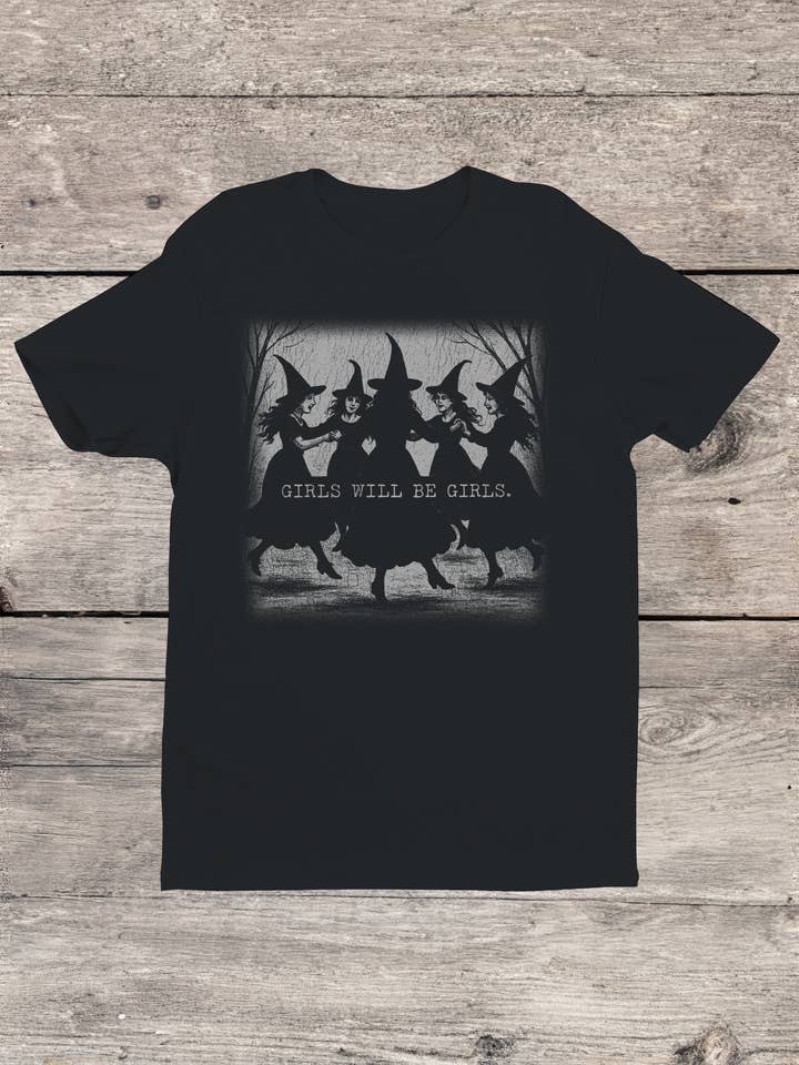 Whimsical Witches Dance Art Men's T-shirt for wholesale by Swift Retail