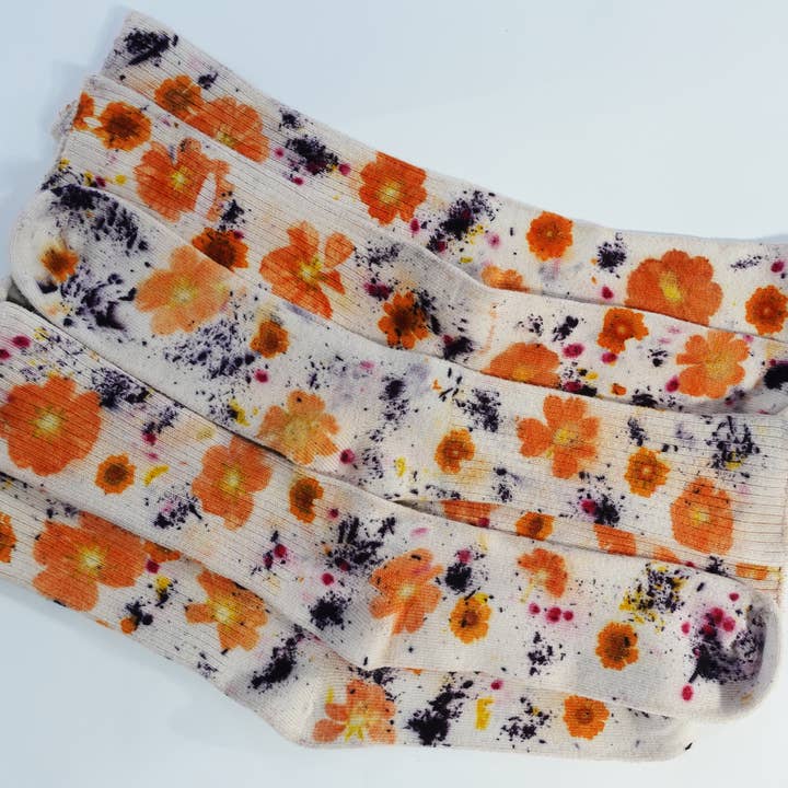 DYE KWEEN - Wholesale Socks - Women's - Flower Power Bamboo Sock6