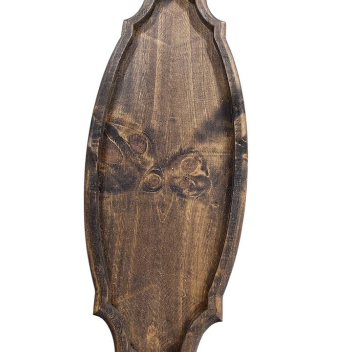 Rustic Haven Decor - Wholesale Decorative Tray - Scallop wood tray