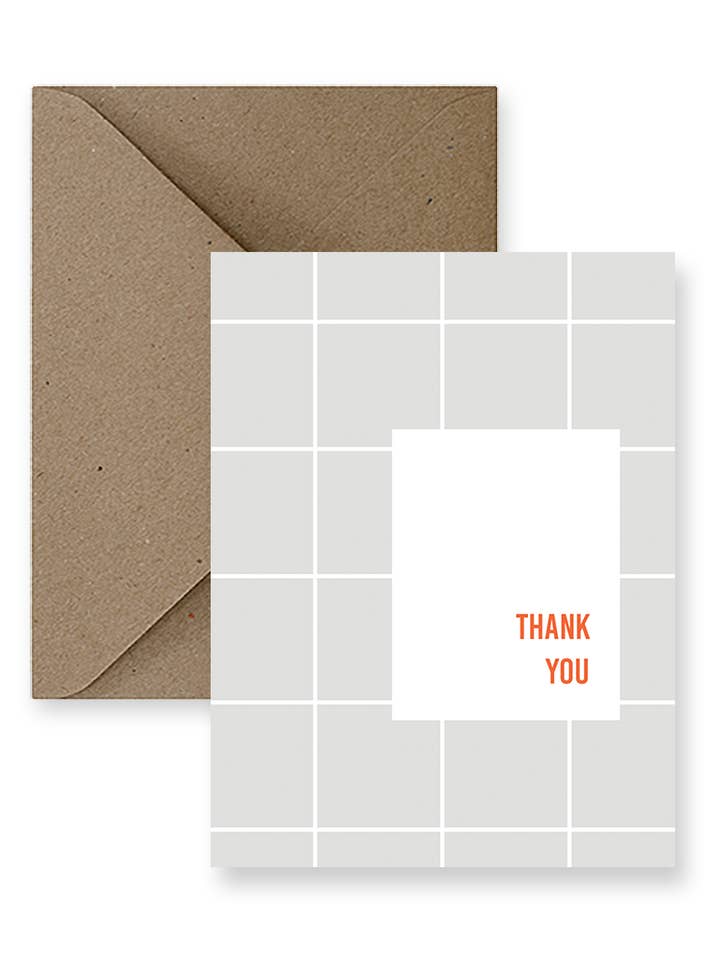 Grid Thank You Card for wholesale by IMPAPER