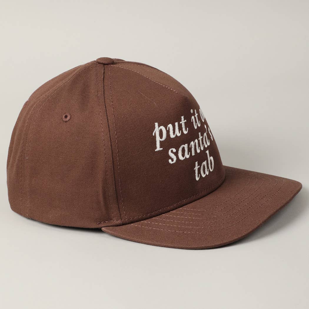 Fashion City - Wholesale Baseball Cap - Unisex - put it on santa's tab Text Embroidery Trucker Hat8
