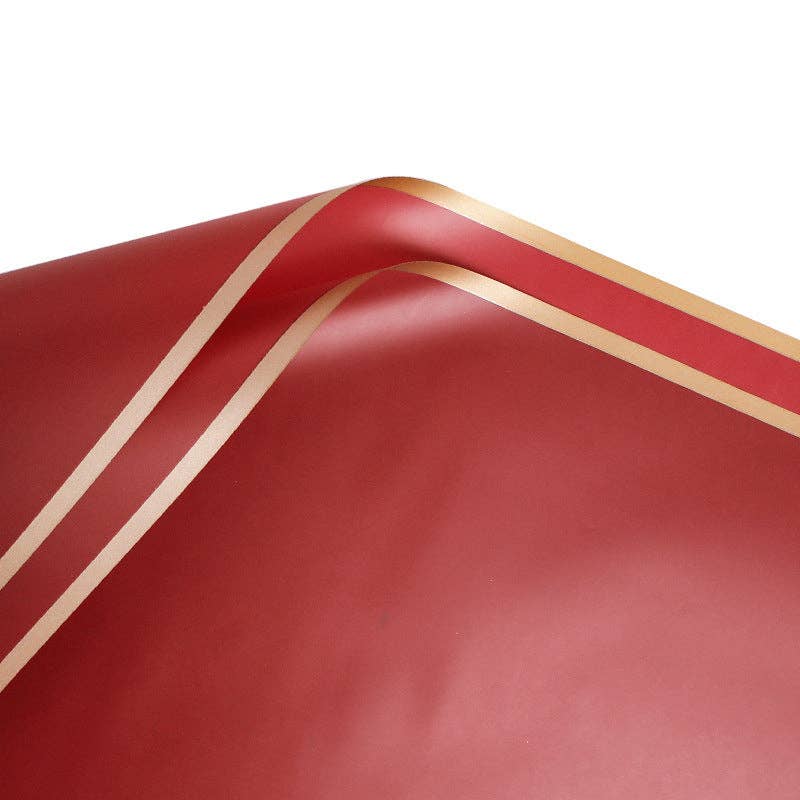 Elegant Design Supply – wholesale Flat wrap – Gold Edge Waterproof Flower Wrapping Paper (20 sheets-bag)1