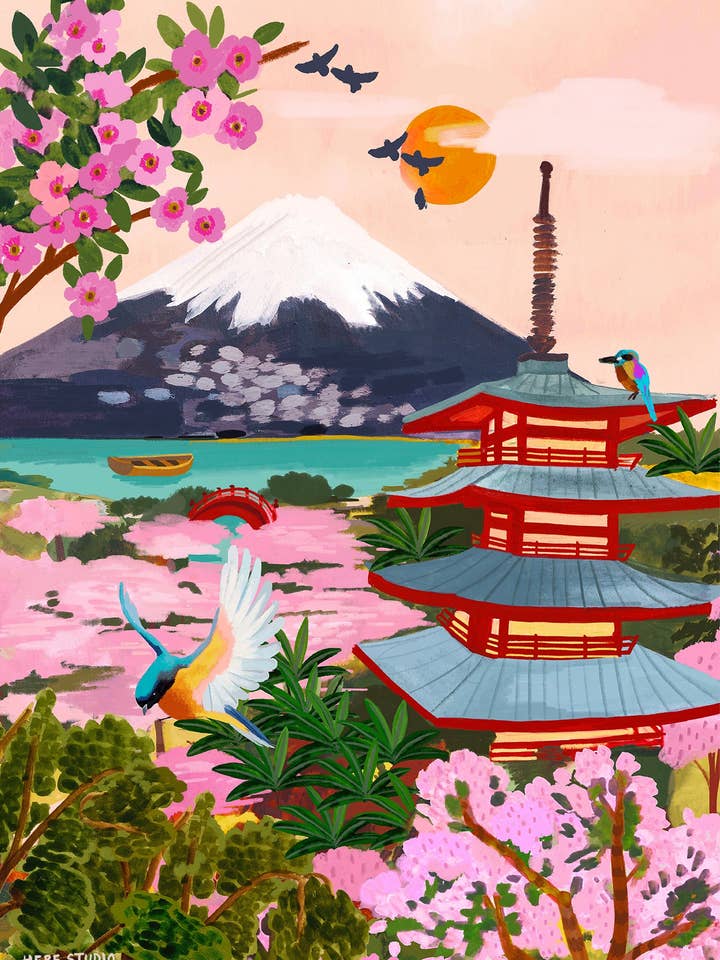 Mt Fuji - Japan for wholesale by Hebe Studio