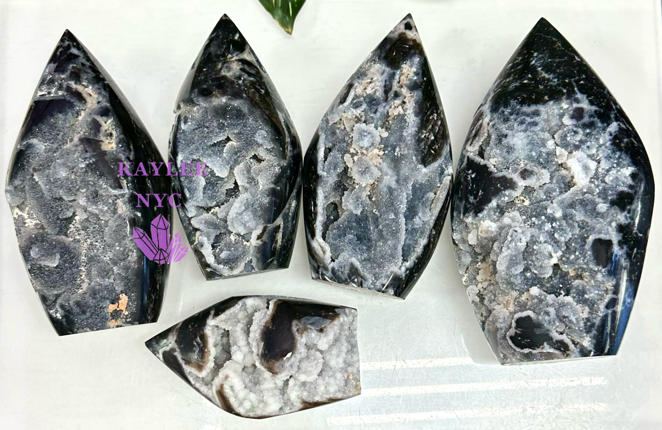 KayleeNYC – wholesale Spiritual stone/crystal – 7-9 pcs Natural Sphalerite Crystal Freeform Healing Energy4