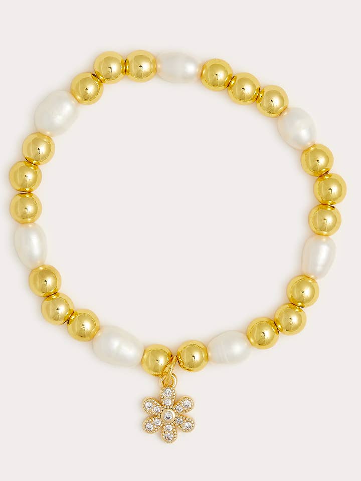 Divinity Pearl Charm Bracelet for wholesale by Petit Moments