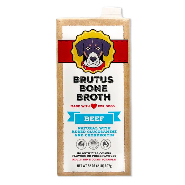 Brutus Broth - Wholesale Pet Food - Dog - Brutus Bone Broth - Beef Flavor (Case of 6)