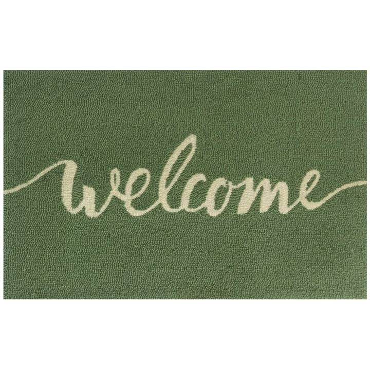 Welcome Script Fern vloerkleed/deurmat voor wholesale door Decorium Living
