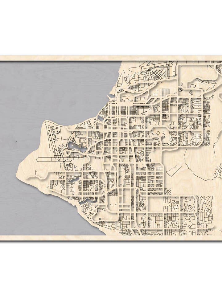 Anchorage, AK City Map for wholesale by Catahoula Sign Co.