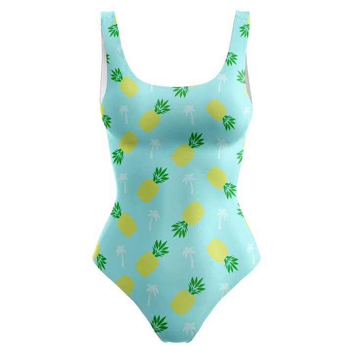 Costume da bagno con motivo ananas per la vendita all'ingrosso da parte di Decisive Beachwear