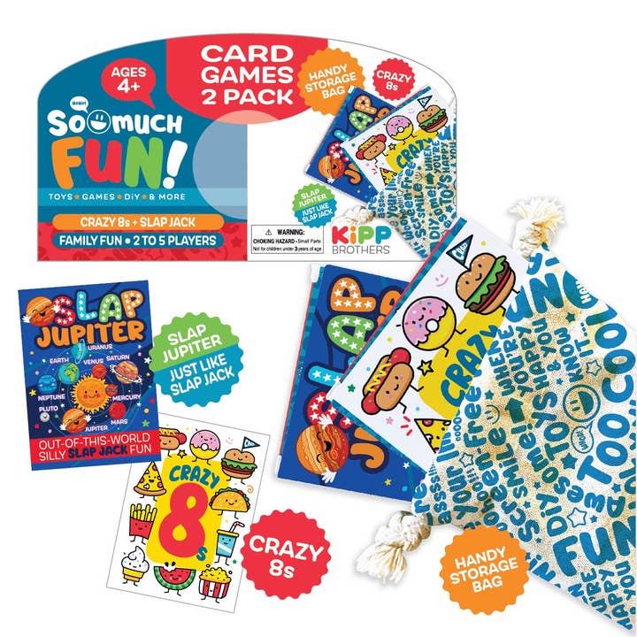 So Much Fun! Card Games 2 Pieces Bagged - 12/Pack for wholesale by Novelty Brands