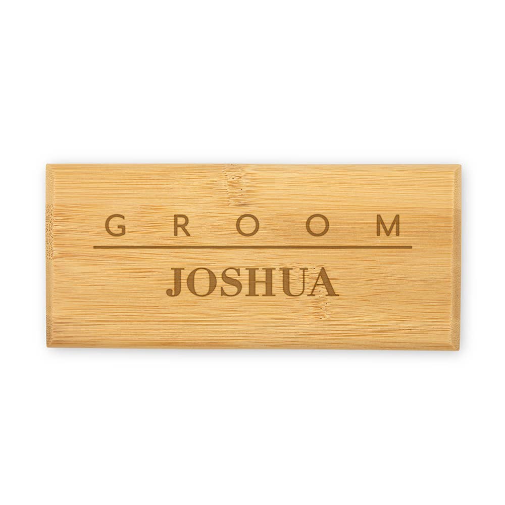 Weddingstar Inc. - Wholesale Eyewear Cases & Holders - Unisex - Bamboo Wood Sunglasses Case - Groom4