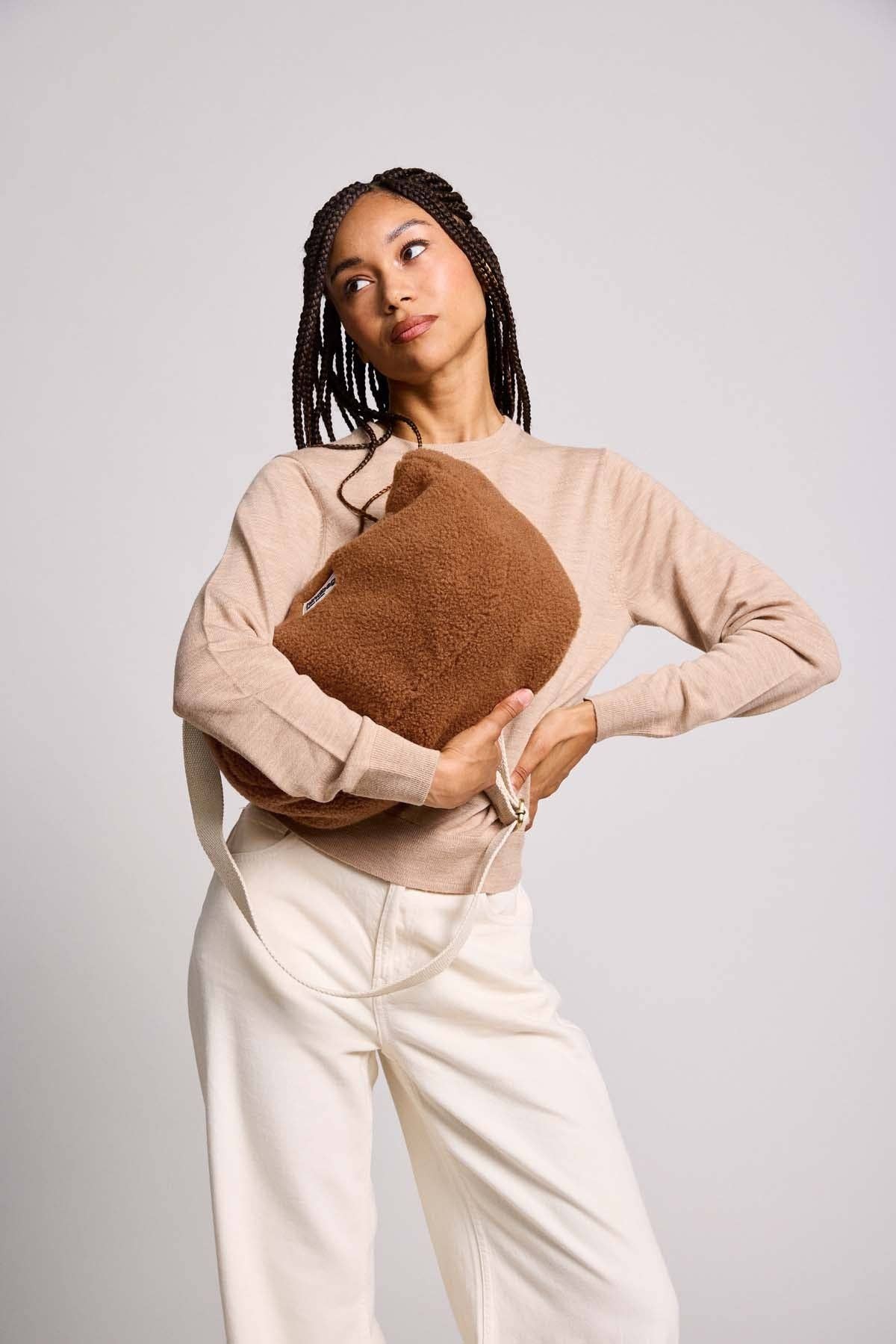 Hindbag - Wholesale Shoulder Bag - Women's - Rosa Teddy Bag in Brown1