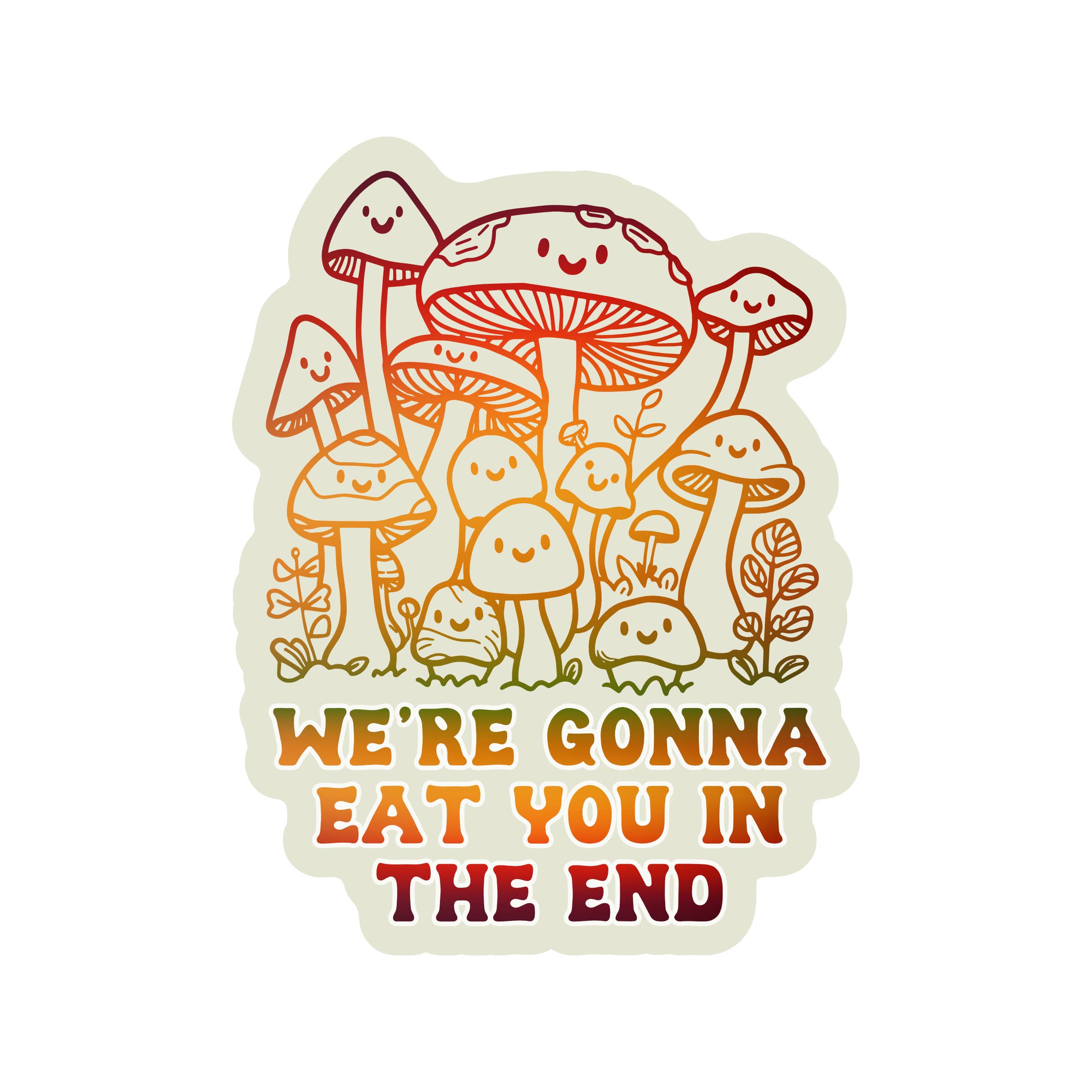 Juju and Moxie - Wholesale Sticker - Mushroom Fungi Forage Funny High Quality Vinyl Sticker