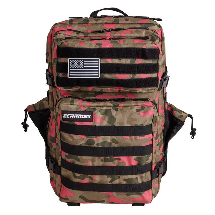 Elitex Training - Venta al por mayor Mochila - Unisex - Mochila Táctica 45L con compartimento para comida Rosa Camuflaje