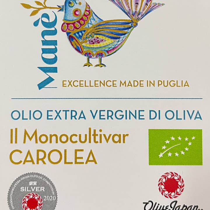 Manè - Excellence Made in Puglia - Vendita all'ingrosso Olio d'oliva - Monocultivar CAROLEA - Olio Extra Vergine di Oliva Biologico3