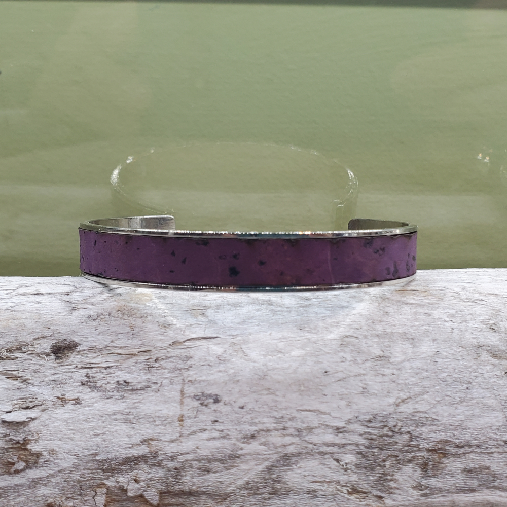 Gem Lounge Jewelry – Großhandel Manschettenarmband – Kork Silber Skinny Cuff Armband1