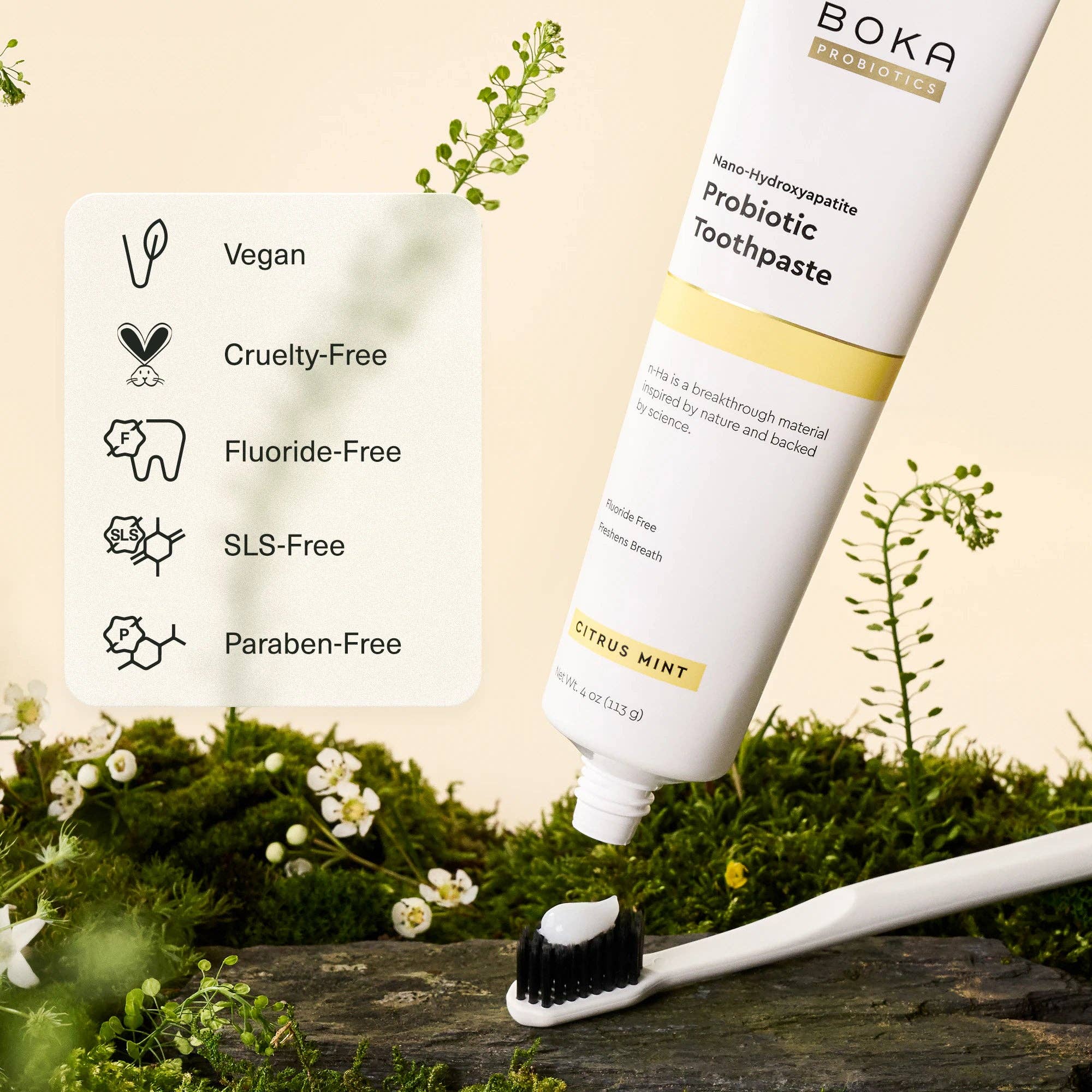 Boka - Wholesale Toothpaste - Citrus Mint Probiotic n-Ha Toothpaste7