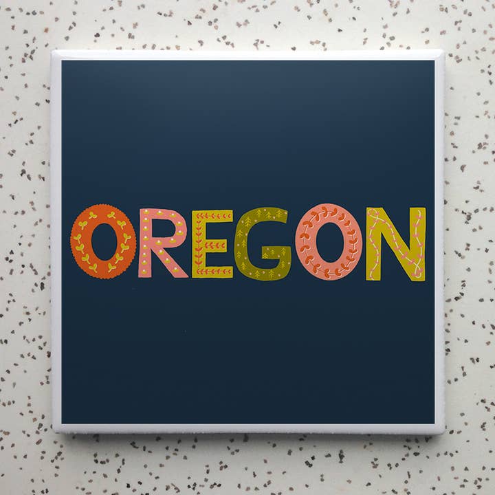 Oregon Calico Coasters for wholesale by Robot Candy