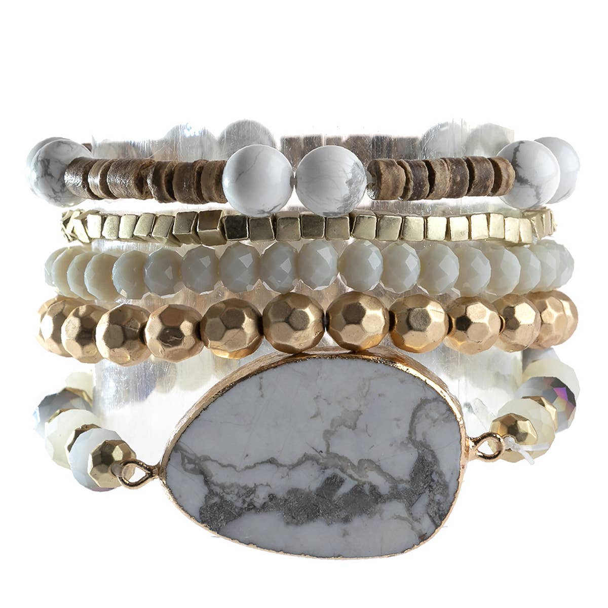 MYS Wholesale Inc - Wholesale Charm/Dangle Bracelet - Mixed Beads With Stone Charm Bracelet8