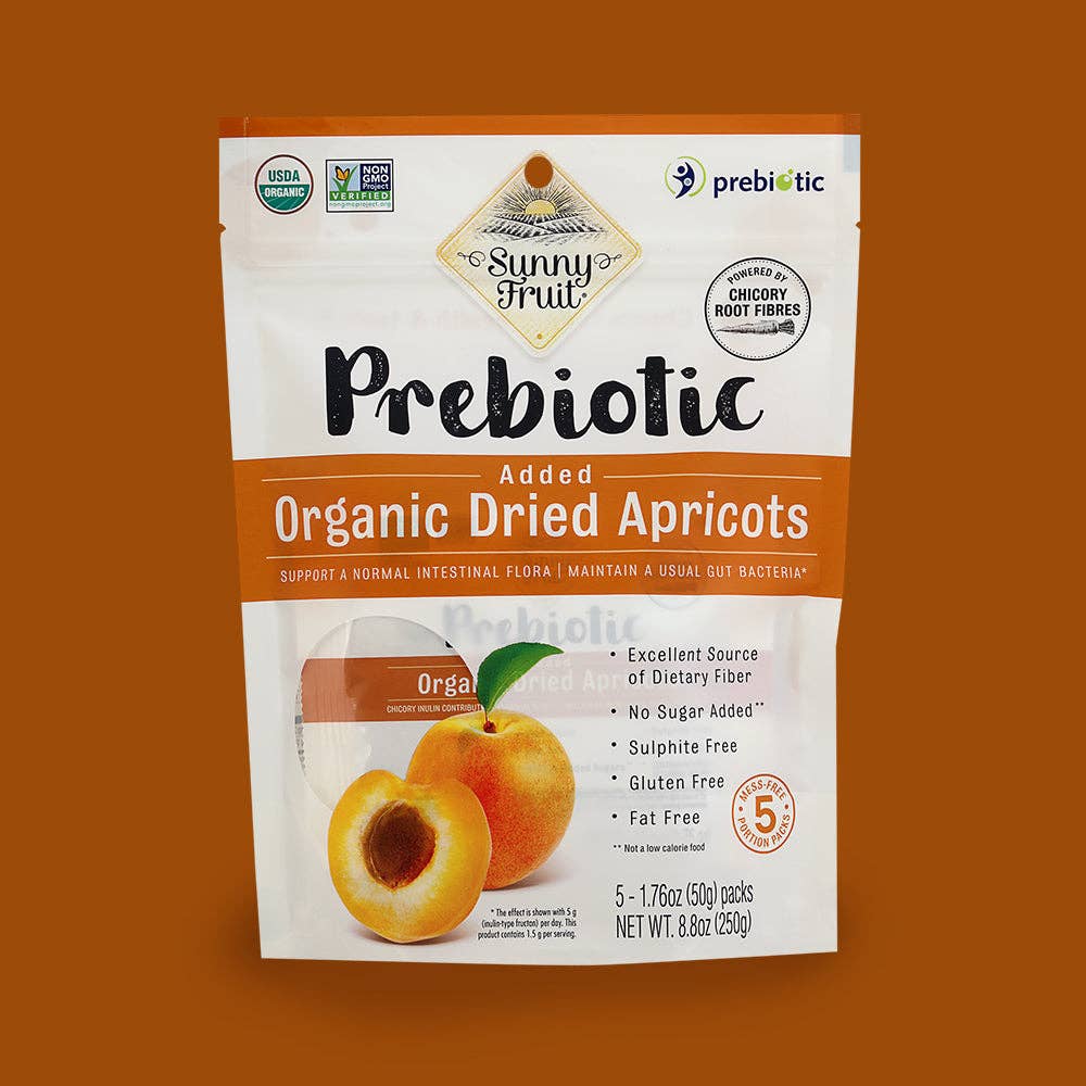 Sunny Fruit - Wholesale Dried/Dehydrated Fruit - Organic Dried Apricots Added Prebiotics - No Sugar Added