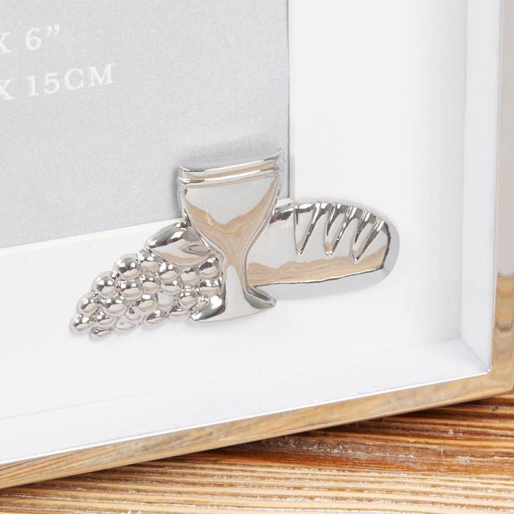 WIDDOP and Co. - Wholesale Picture Frame - Faith & Hope Silver Box Communion Photo Frame 4" x 6"