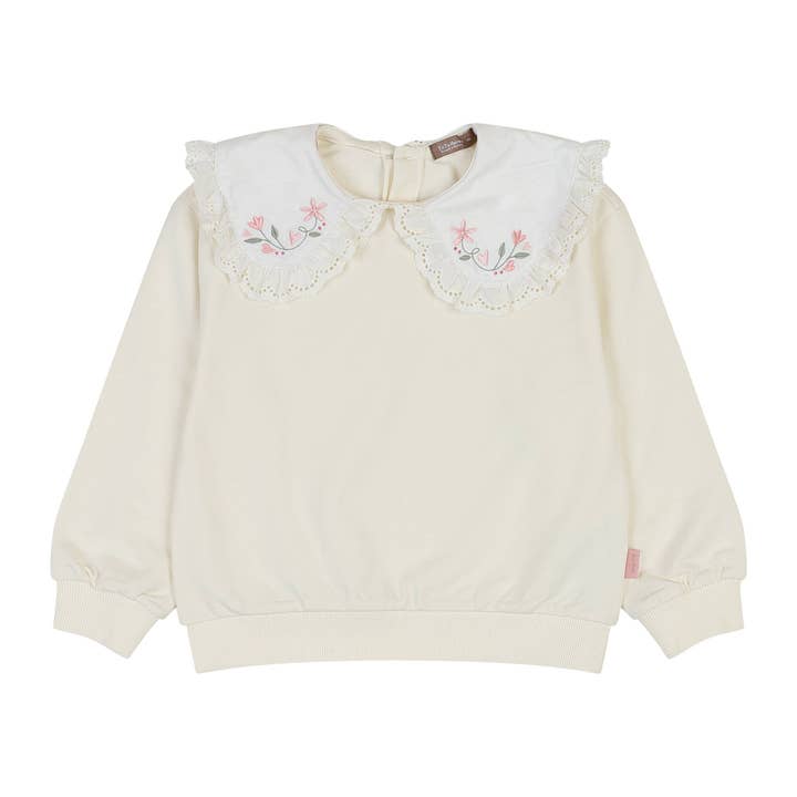 Chloe Embroidery Collared Sweatshirt for wholesale by ToTo Heros