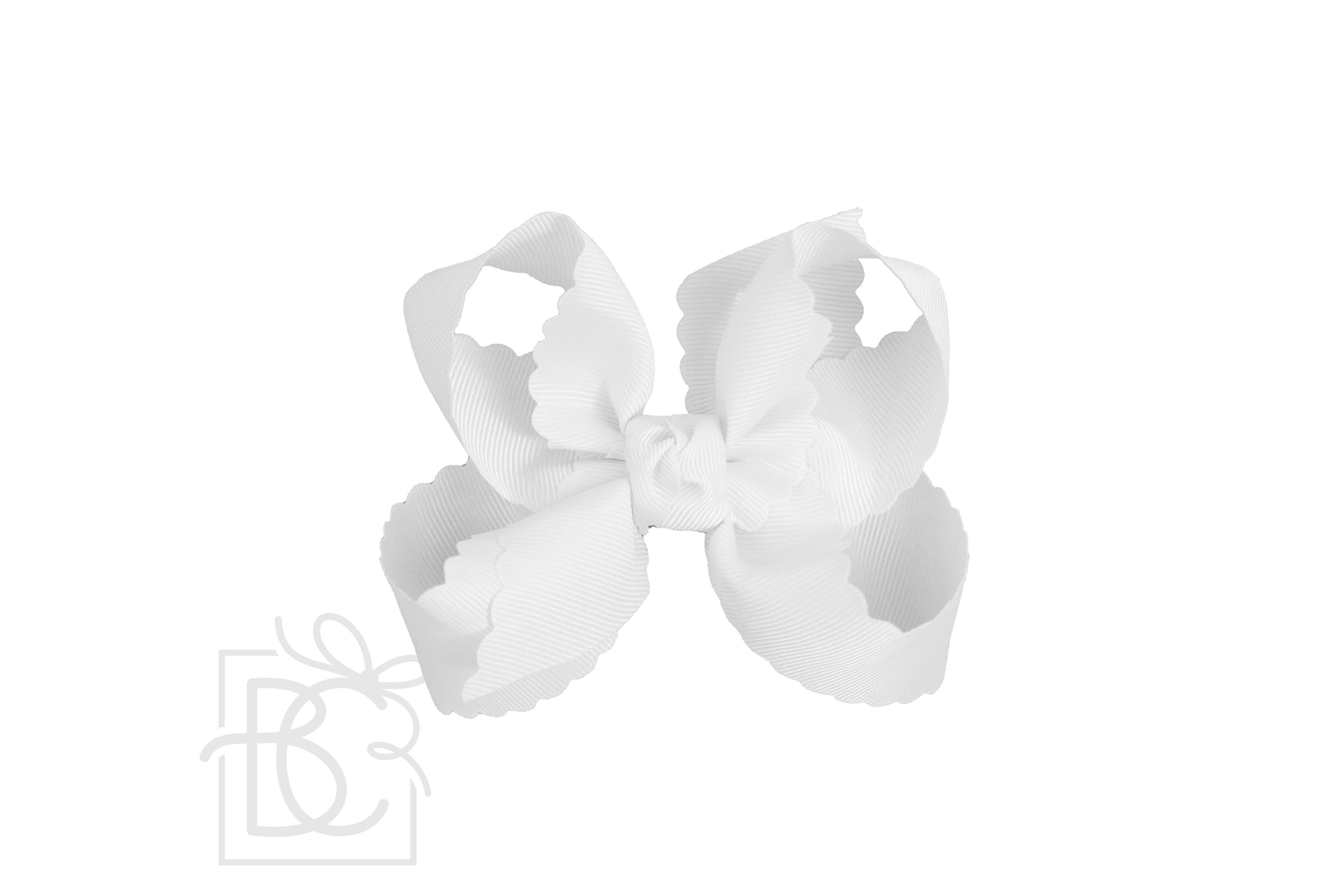 Beyond Creations, LLC – wholesale Hair bow – Kids – SCALLOPED EDGE BOW18