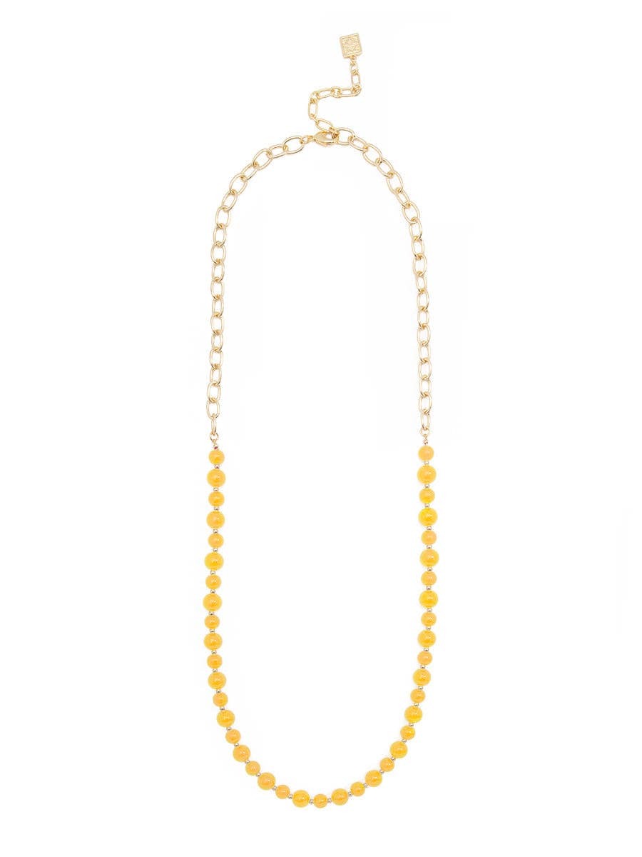 ZENZII Jewelry - Wholesale Beaded/Pearl Necklace - Mixed Glass Bead & Links Long Necklace5