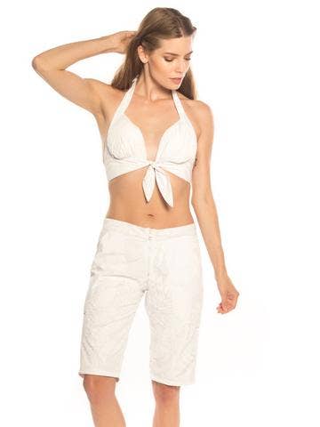 Board Walkers Short - Palm Weiß für den Großhandel von Bella Paradise By Paradise Ranch Designs, Inc.